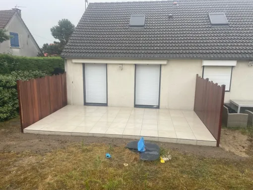 Création de terrasse carrelée , Berck, FF - CREABOIS