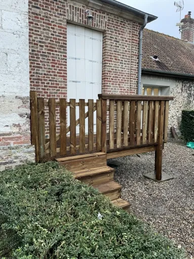 Creation d'une terrasse bois , Berck, FF - CREABOIS