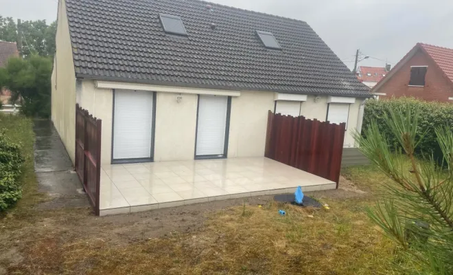 Création de terrasse carrelée , Berck, FF - CREABOIS