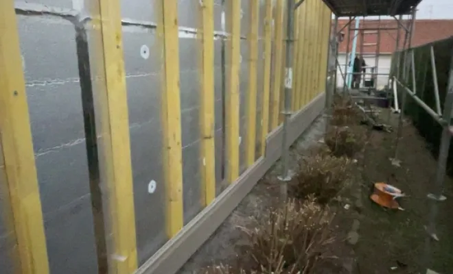 Isolation sous bardage pvc sur la commune de Vron , Berck, FF - CREABOIS